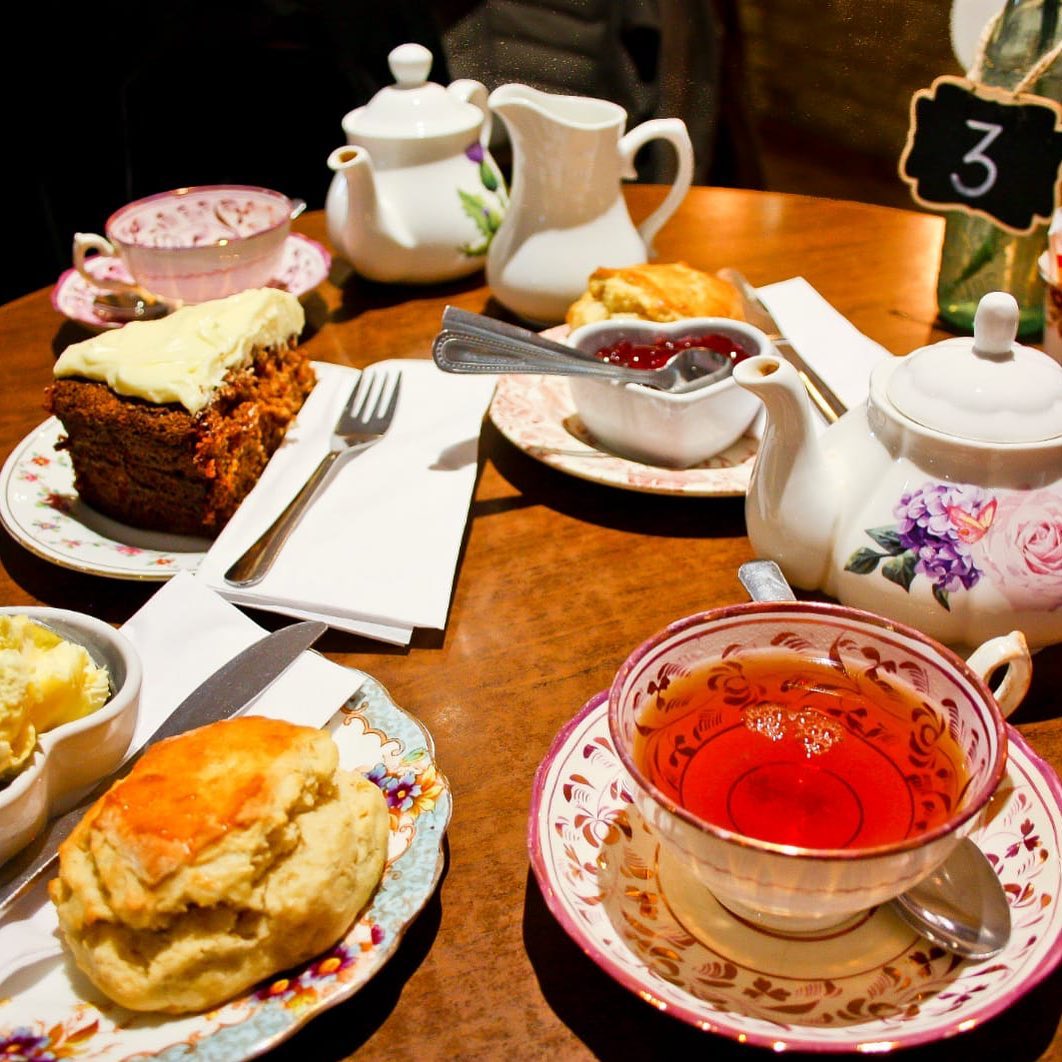 Traditional English tea rooms in the Cotswolds